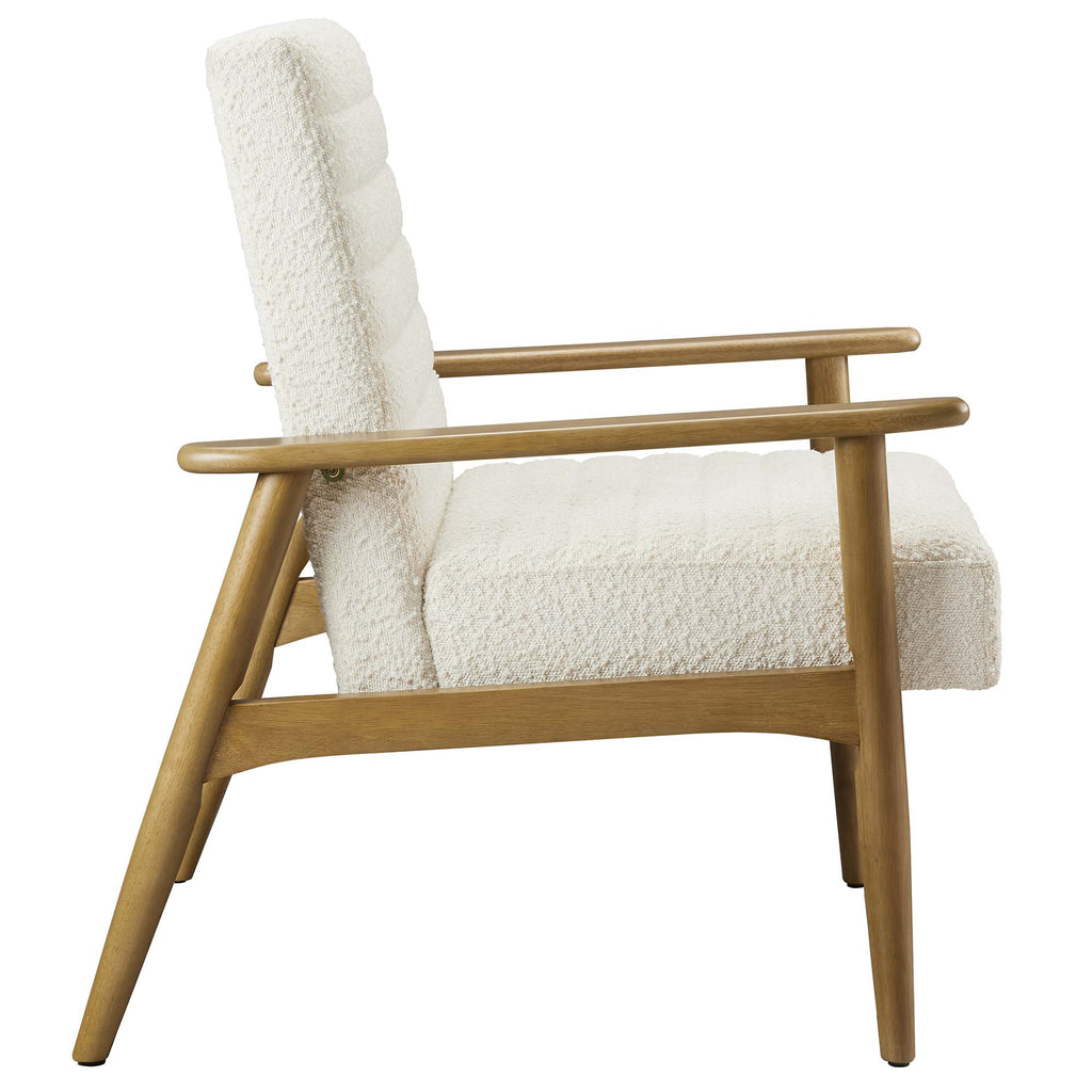 Jensen Boucle Fabric Accent Chair - Ivory