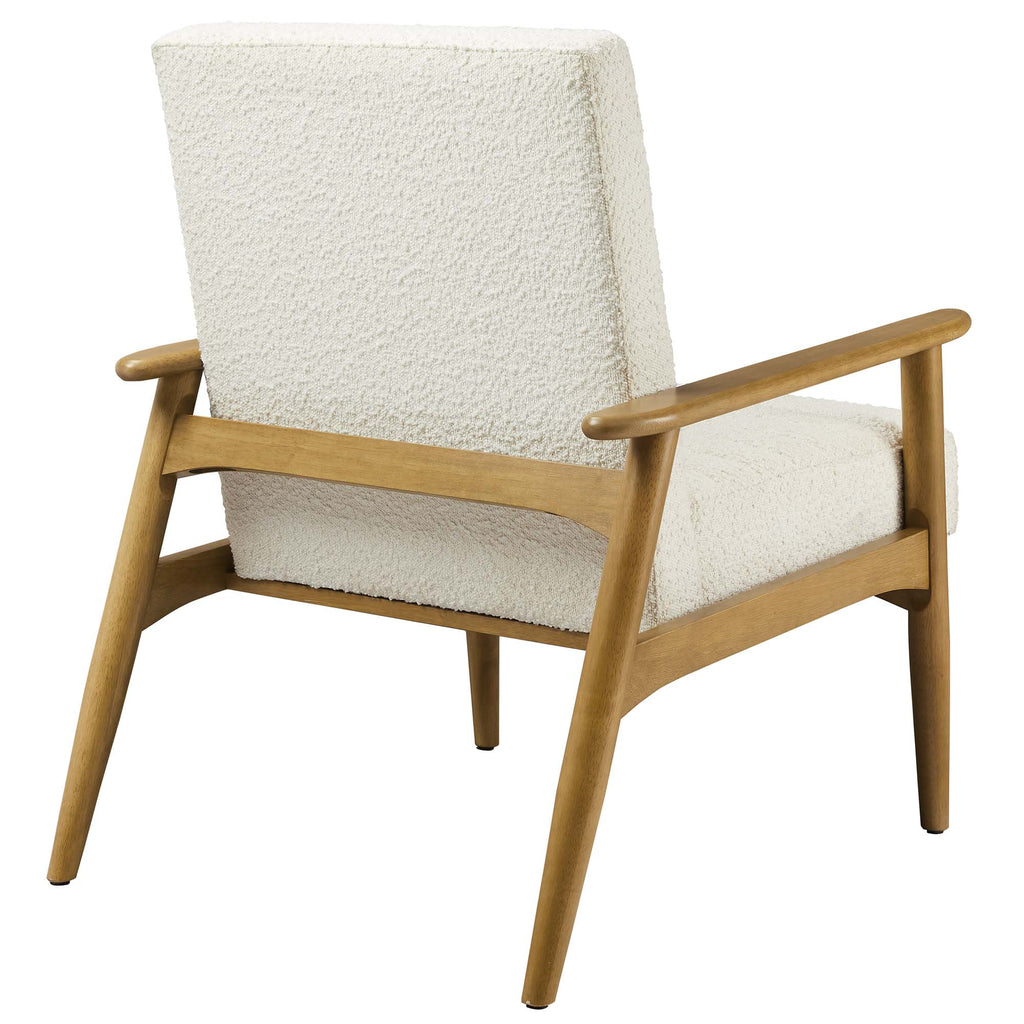 Jensen Boucle Fabric Accent Chair - Ivory