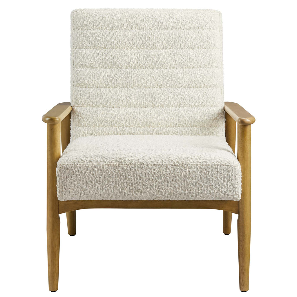Jensen Boucle Fabric Accent Chair - Ivory