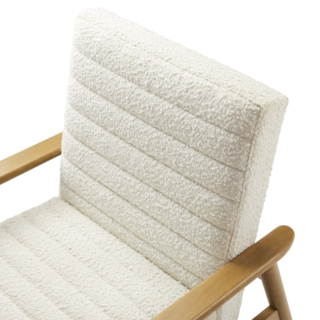 Jensen Boucle Fabric Accent Chair - Ivory