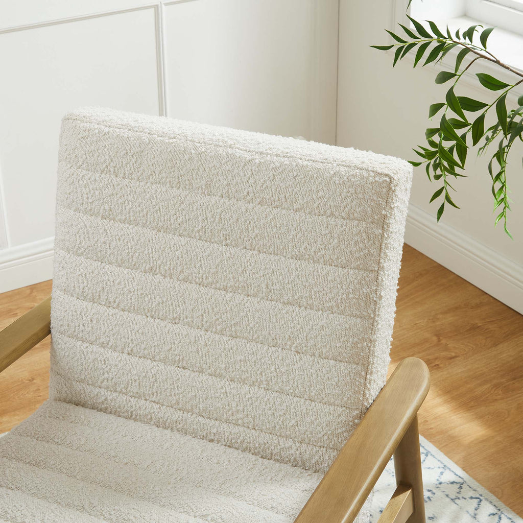 Jensen Boucle Fabric Accent Chair - Ivory