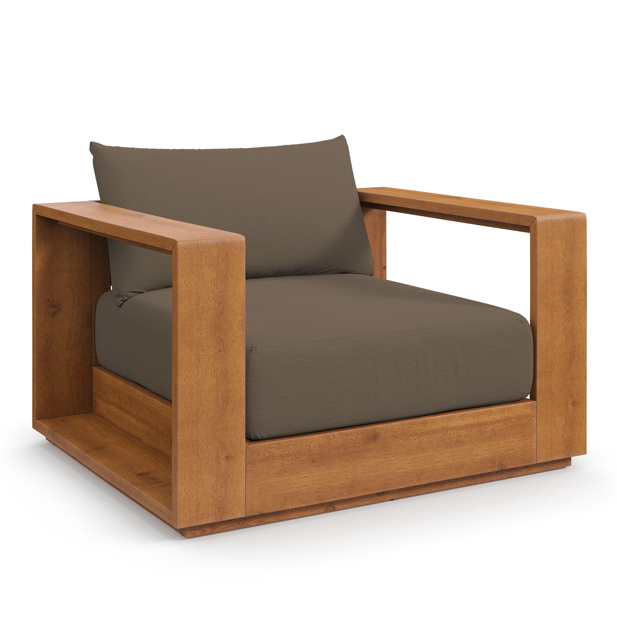 Tahoe Outdoor Patio Acacia Wood Chair - Natural Cocoa