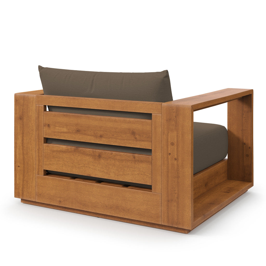 Tahoe Outdoor Patio Acacia Wood Chair - Natural Cocoa