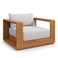 Tahoe Outdoor Patio Acacia Wood Chair - Natural Light Gray