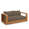 Tahoe Acacia Wood Outdoor Patio Acacia Wood Loveseat - Natural Cocoa