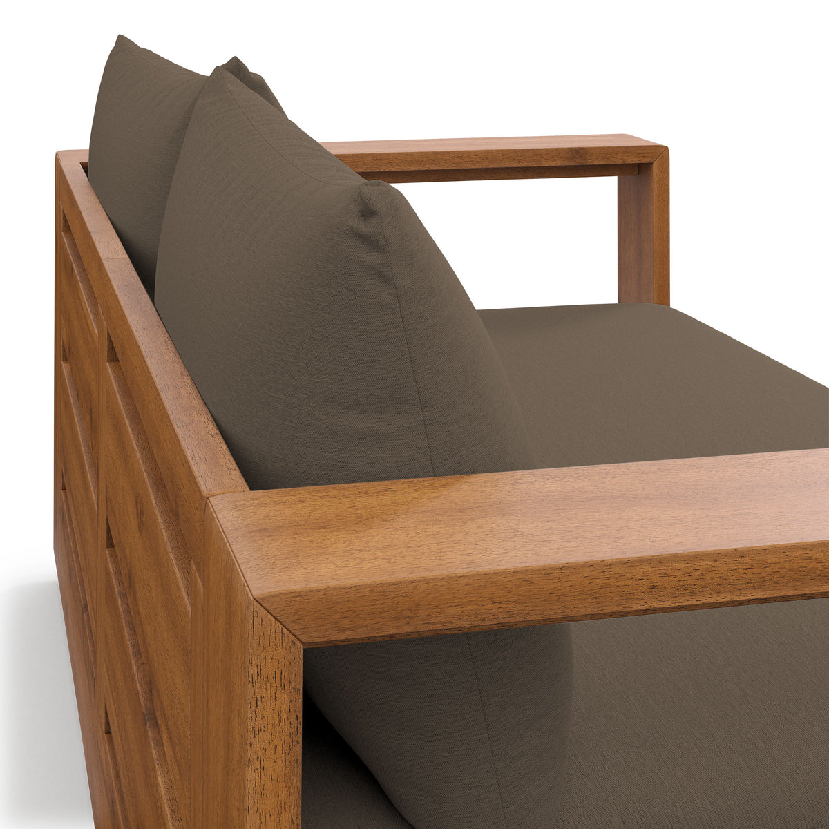 Tahoe Acacia Wood Outdoor Patio Acacia Wood Loveseat - Natural Cocoa