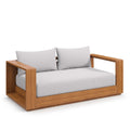 Tahoe Acacia Wood Outdoor Patio Acacia Wood Loveseat - Natural Light Gray