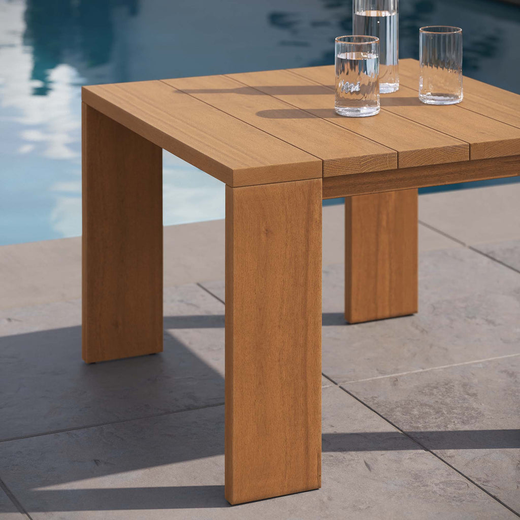 Tahoe Outdoor Patio Acacia Wood Side Table - Natural