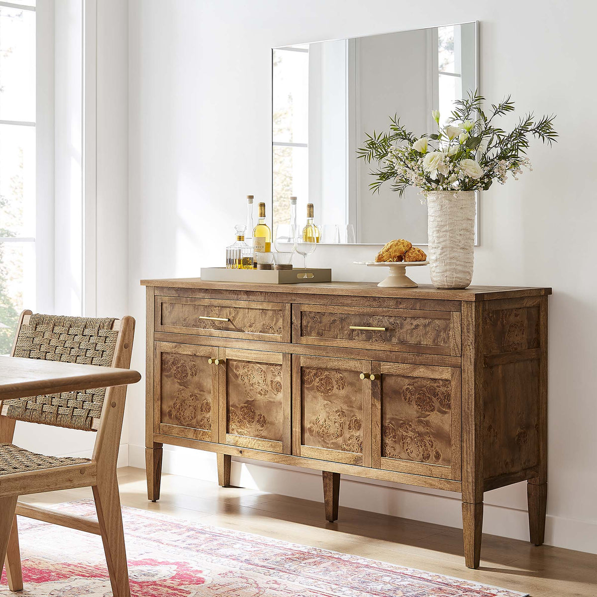 Elysian 62" Wood Sideboard - Brown