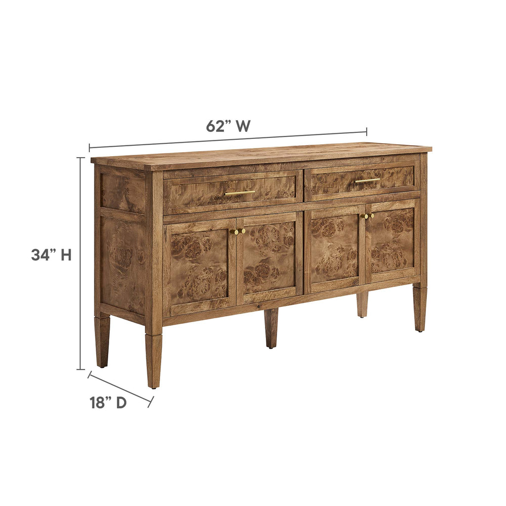 Elysian 62" Wood Sideboard - Brown