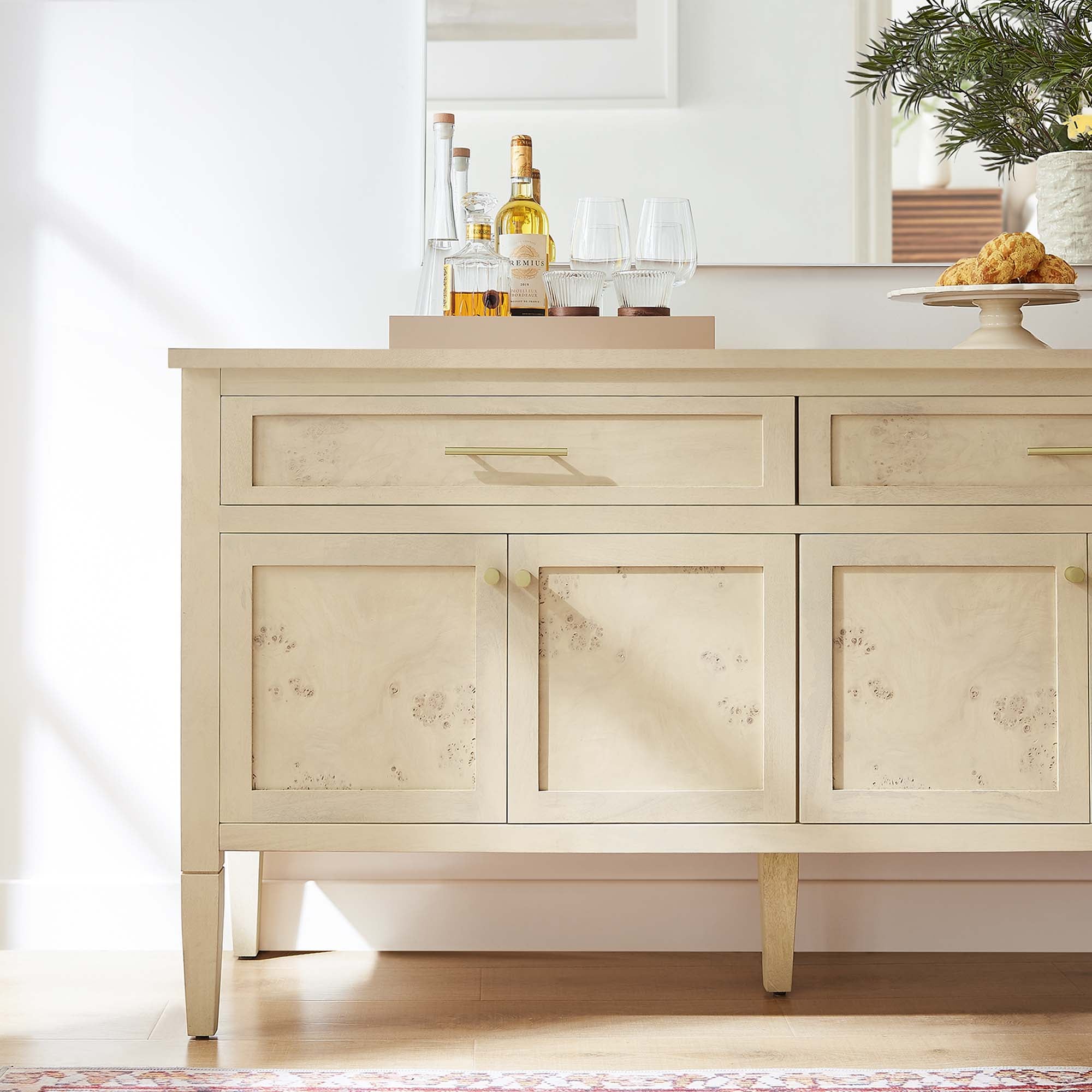 Elysian 62" Wood Sideboard - Bleached Burl