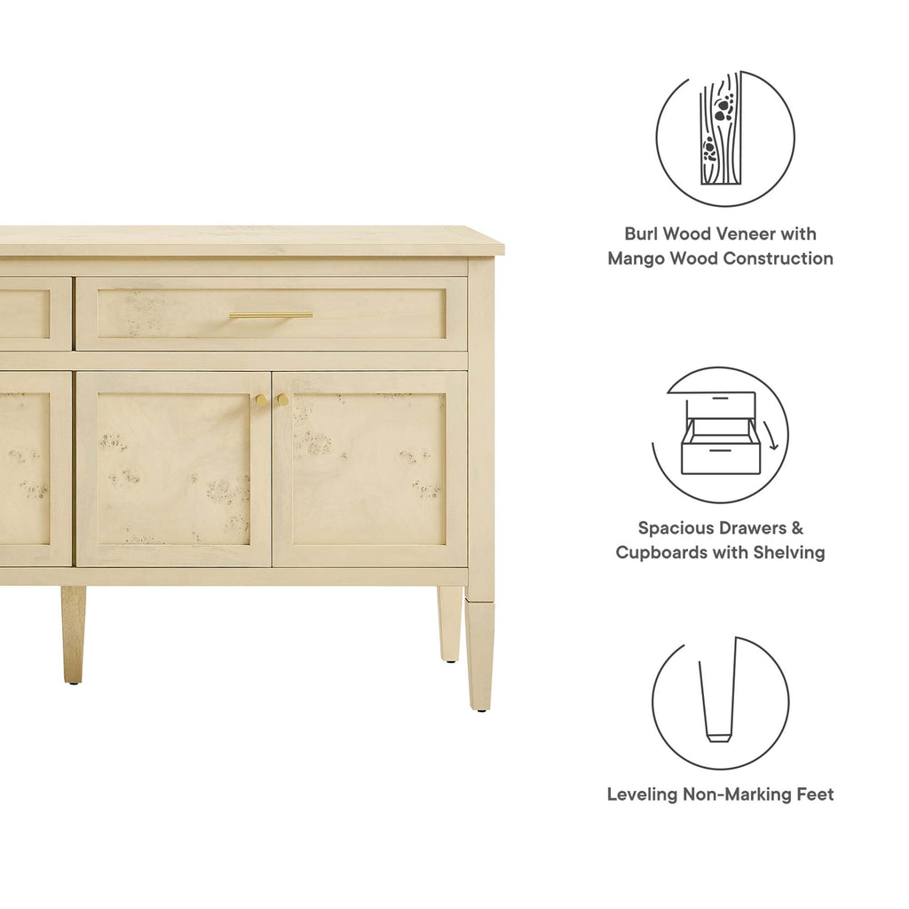 Elysian 62" Wood Sideboard - Bleached Burl