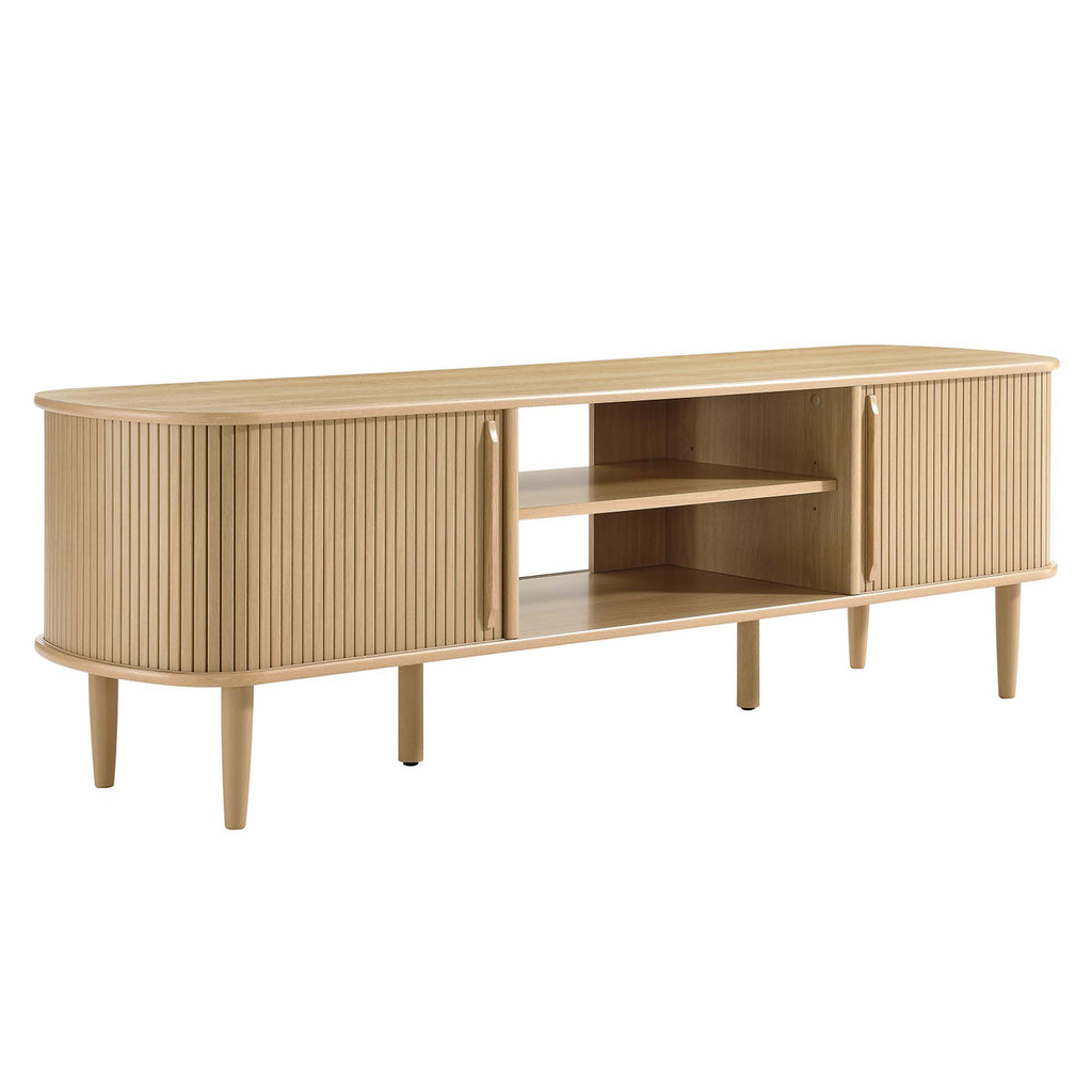 Contour 63" Wood TV Stand - Oak