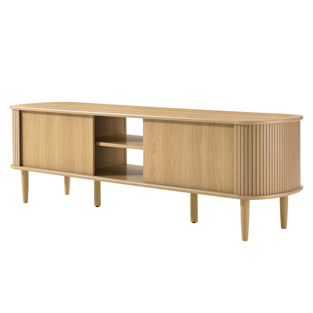 Contour 63" Wood TV Stand - Oak