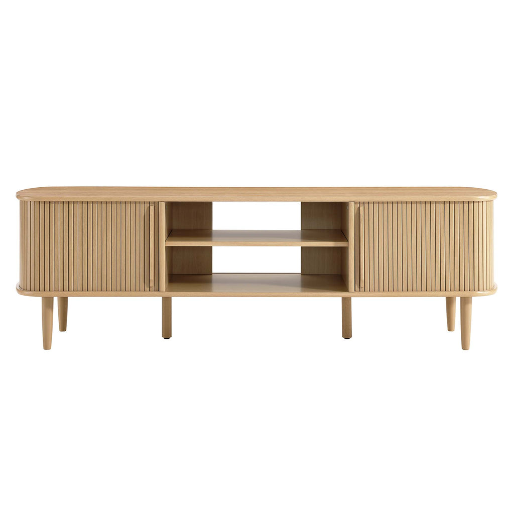 Contour 63" Wood TV Stand - Oak