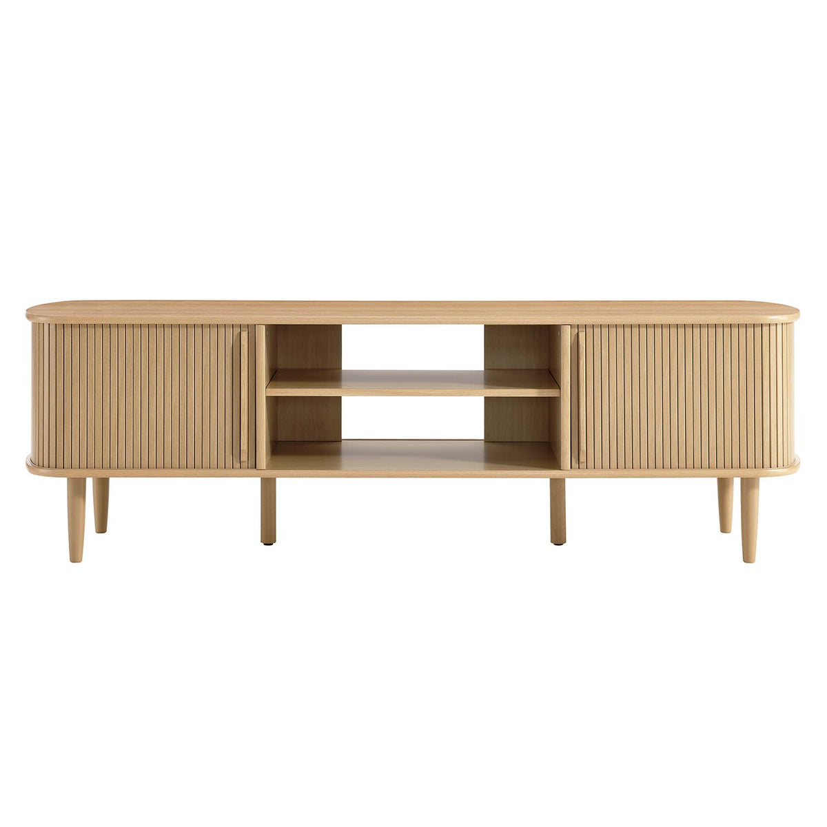 Contour 63" Wood TV Stand - Oak