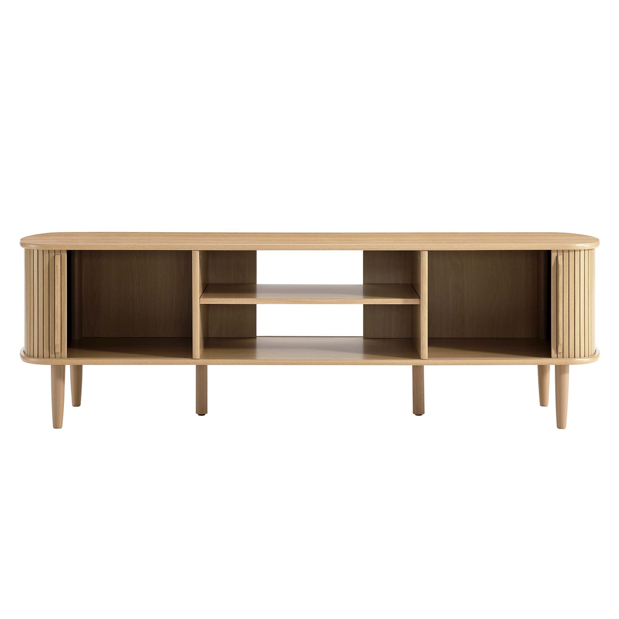 Contour 63" Wood TV Stand - Oak