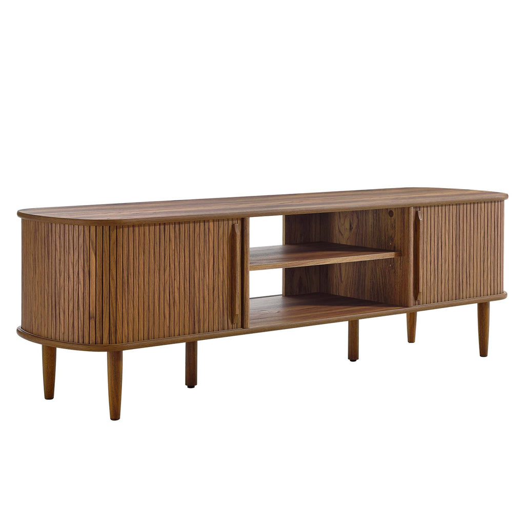 Contour 63" Wood TV Stand - Walnut