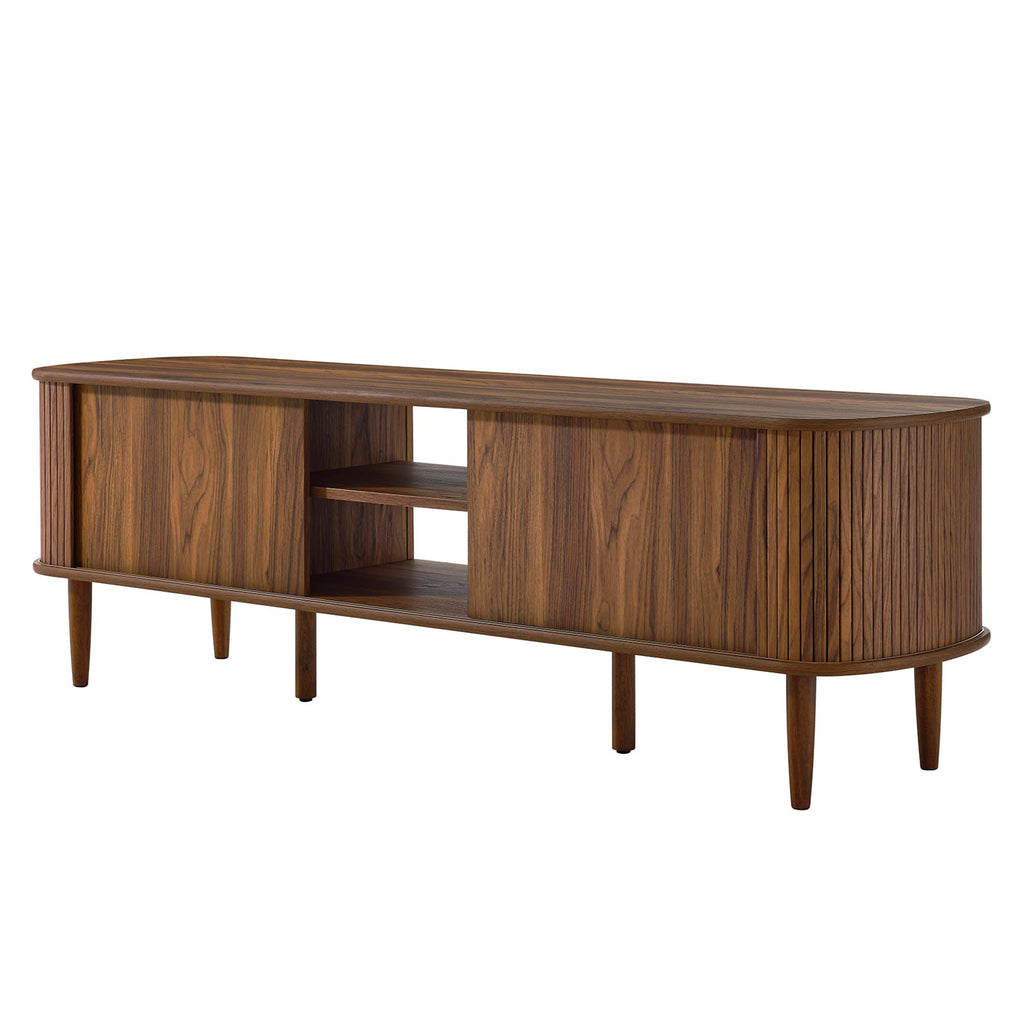 Contour 63" Wood TV Stand - Walnut
