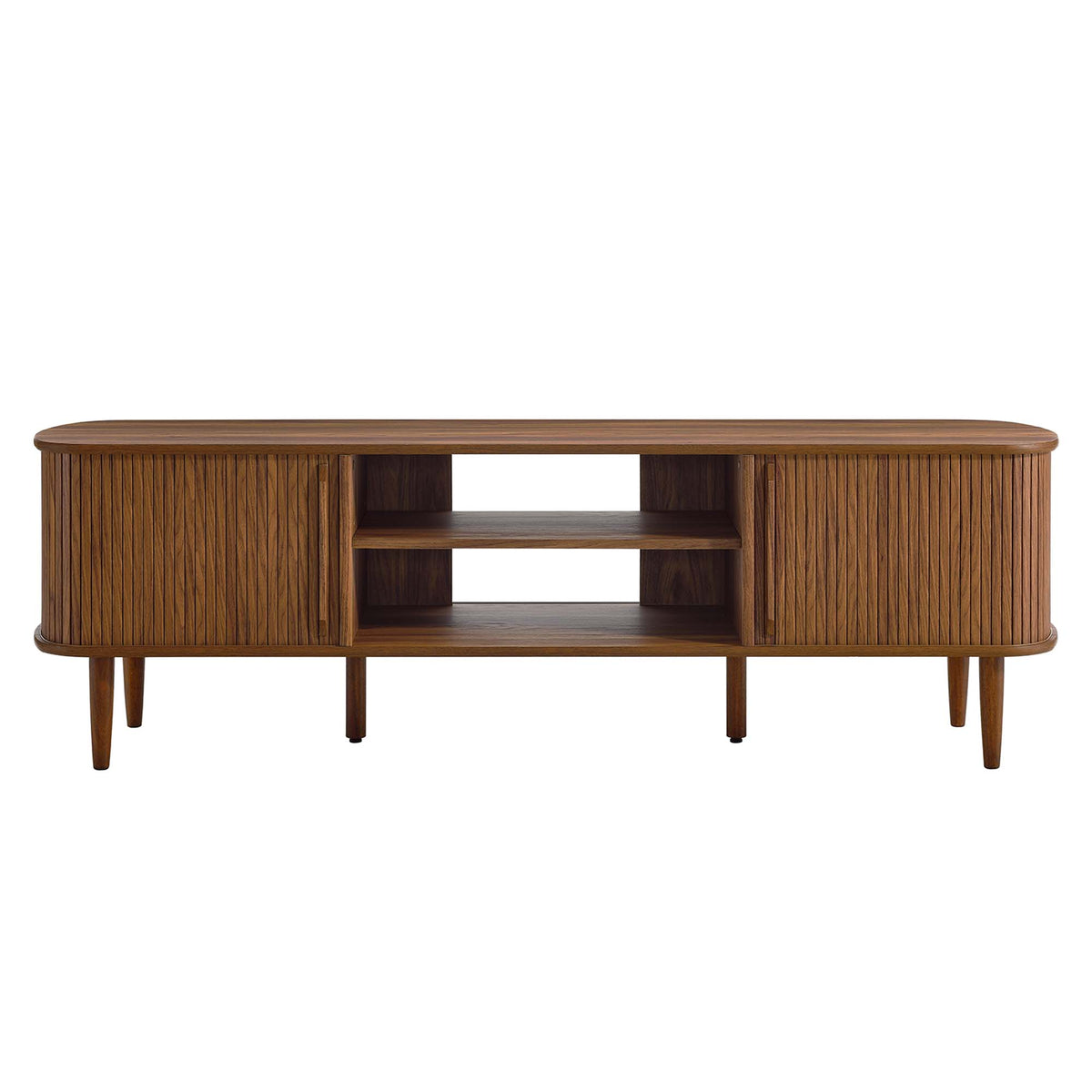 Contour 63" Wood TV Stand - Walnut