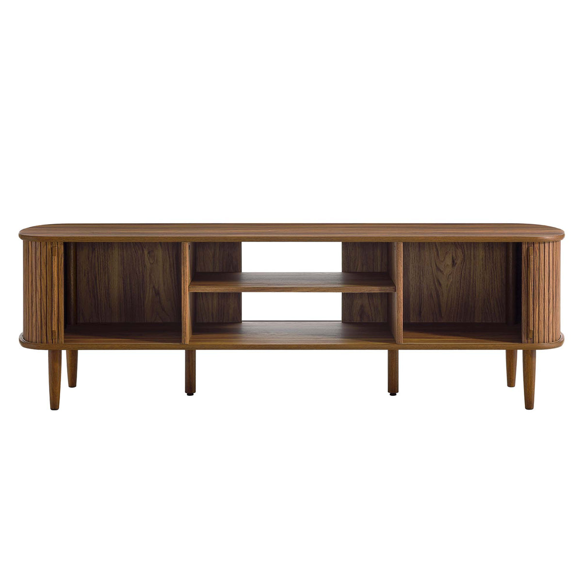 Contour 63" Wood TV Stand - Walnut