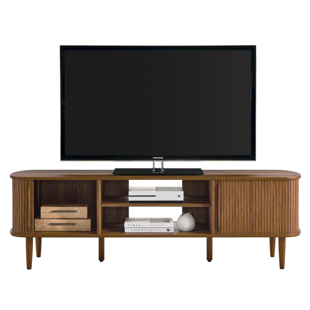 Contour 63" Wood TV Stand - Walnut