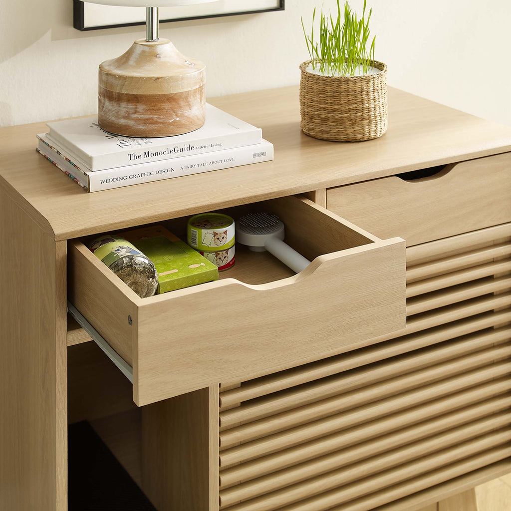 Render Cat Cabinet - Oak