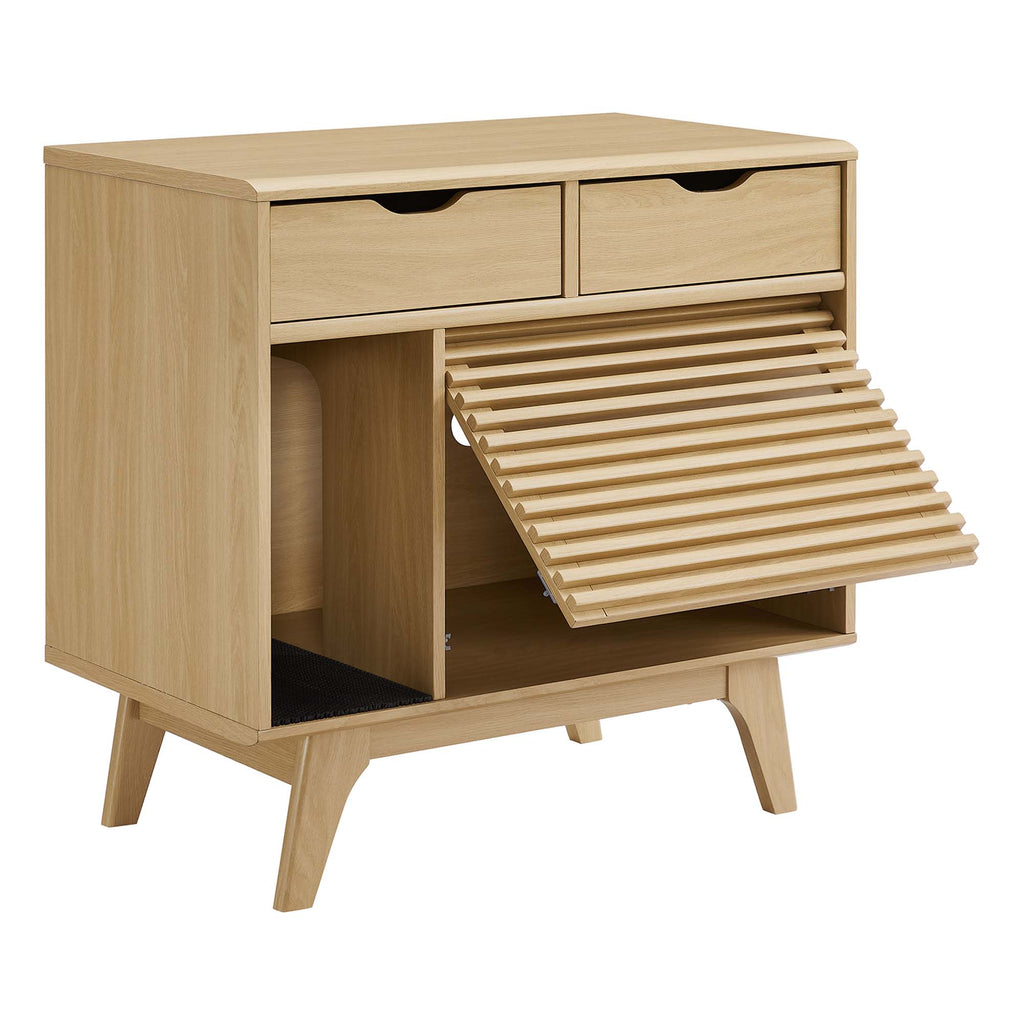 Render Cat Cabinet - Oak