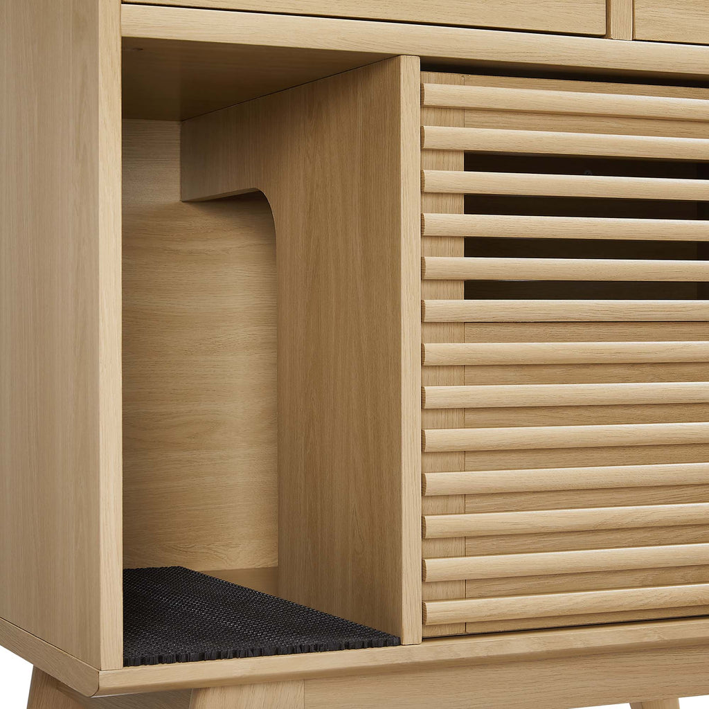 Render Cat Cabinet - Oak