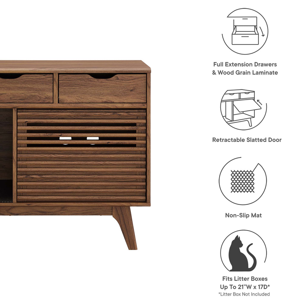 Render Cat Cabinet - Walnut