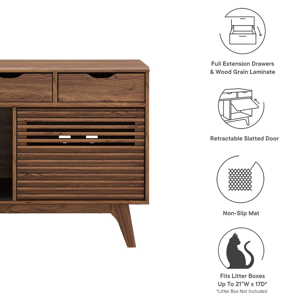 Render Cat Cabinet - Walnut