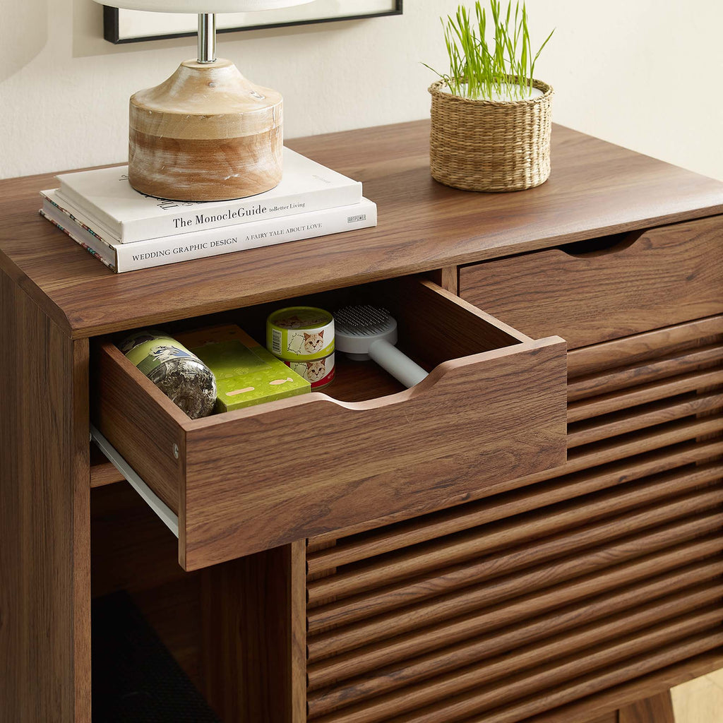 Render Cat Cabinet - Walnut
