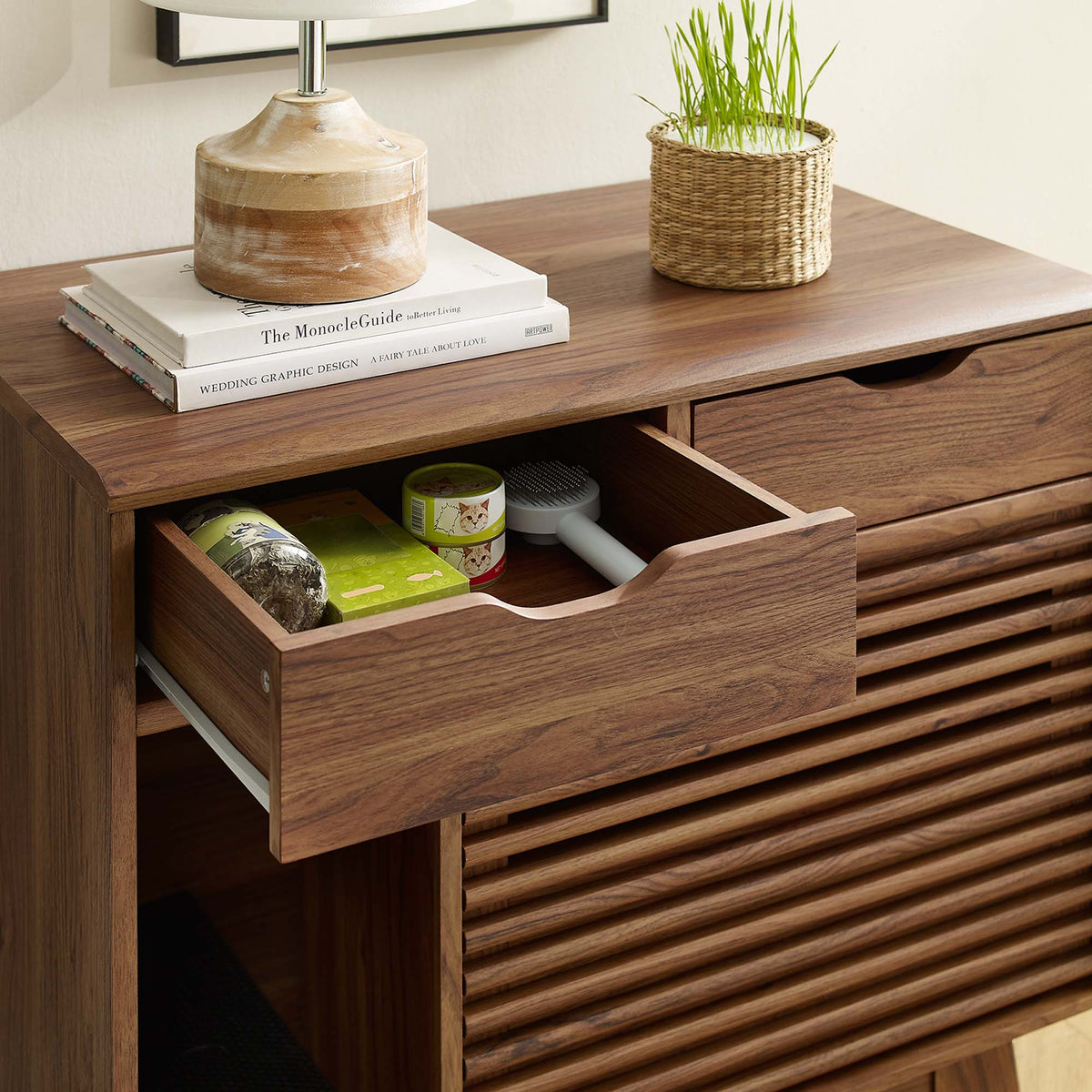 Render Cat Cabinet - Walnut