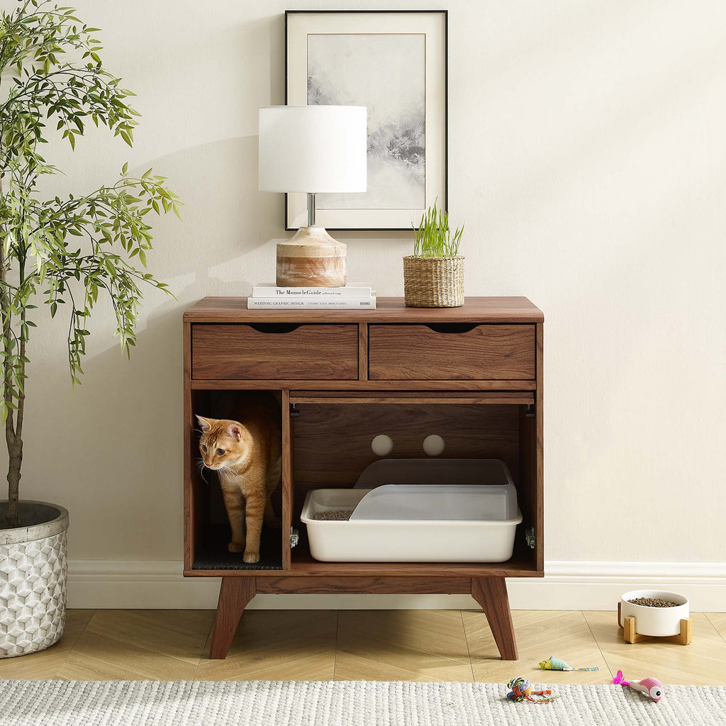 Render Cat Cabinet - Walnut