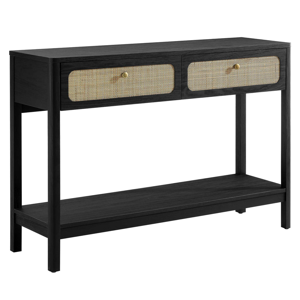 Chaucer Wood Entryway Console Table - Black