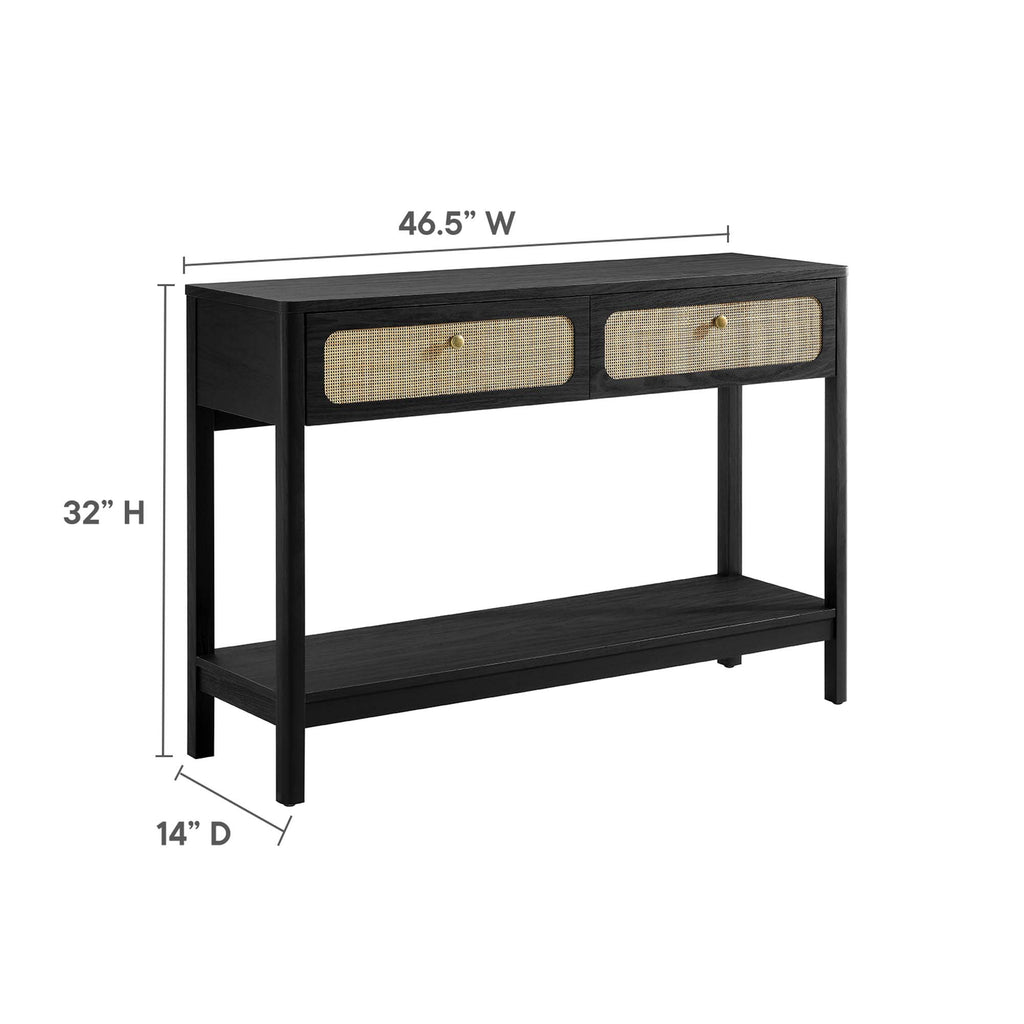 Chaucer Wood Entryway Console Table - Black