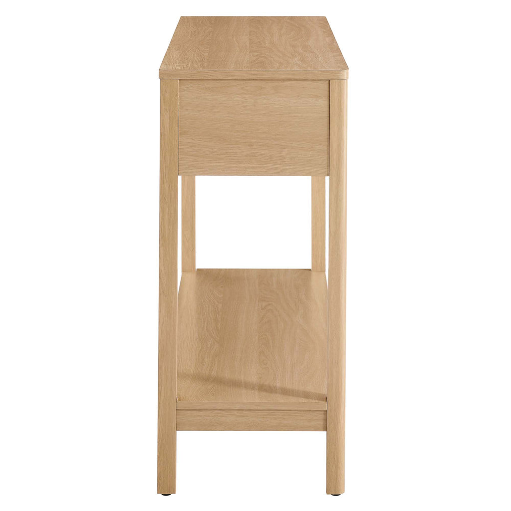 Chaucer Wood Entryway Console Table - Oak