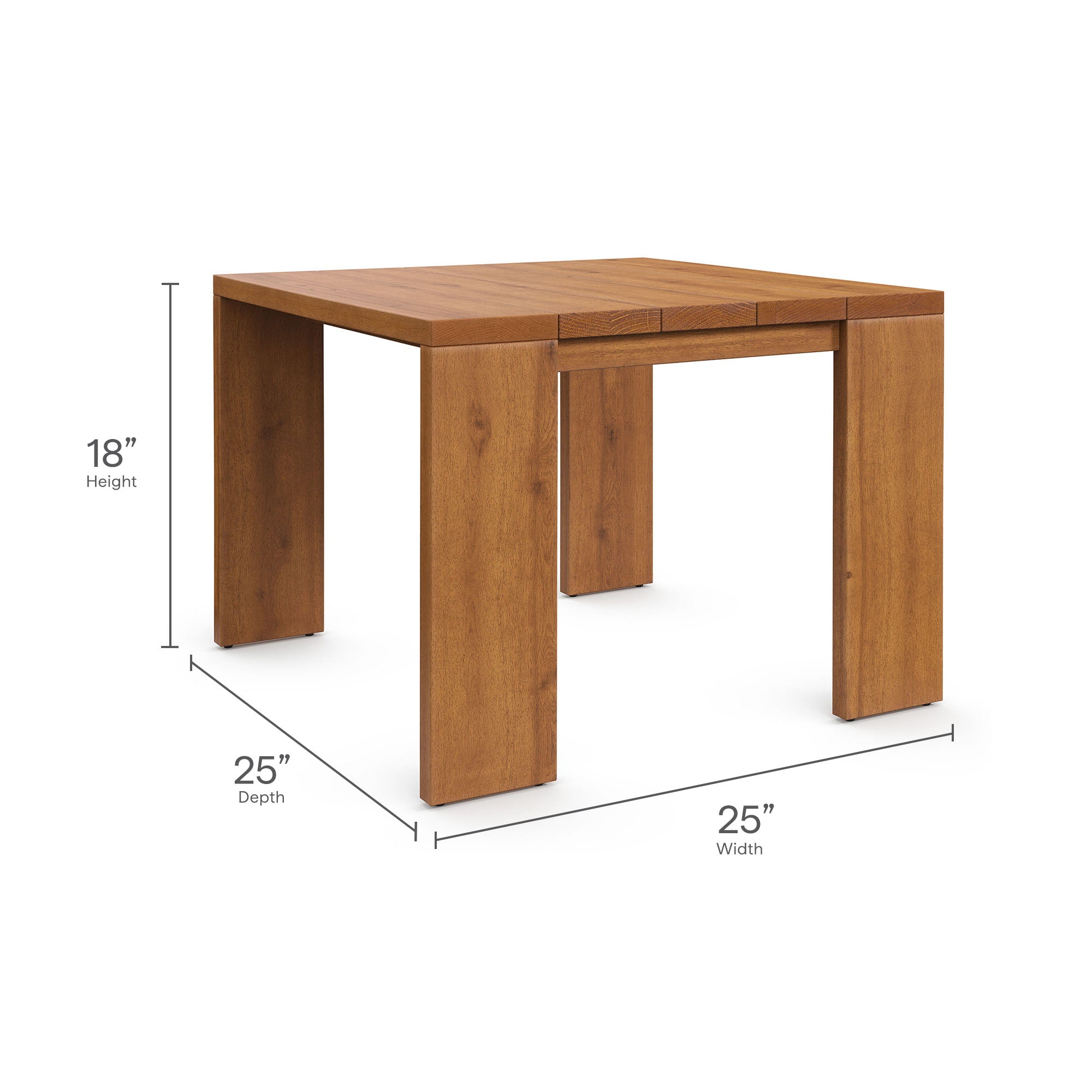 Tahoe 3-Piece Outdoor Patio Acacia Wood Furniture Set - Natural Light Gray