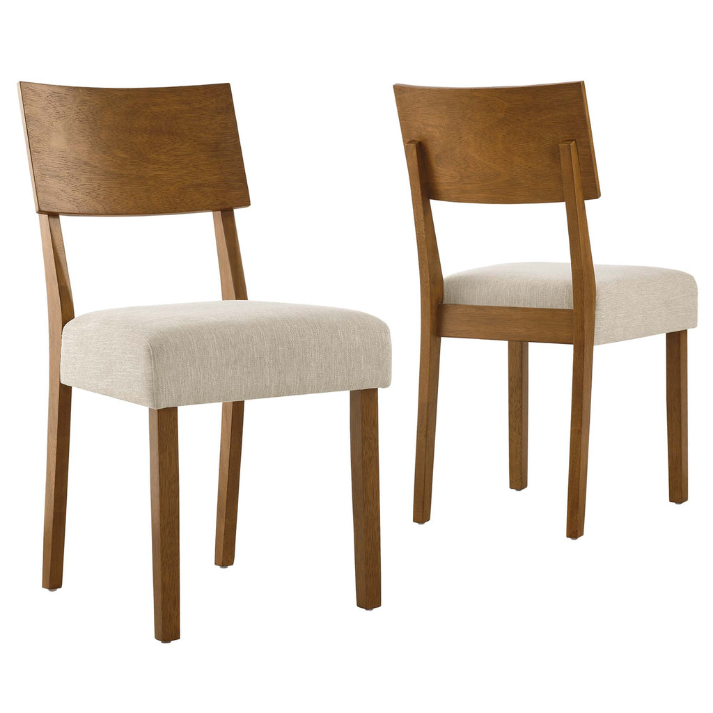 Pax Wood Dining Side Chairs Set of 2 - Acorn Heathered Weave Light Beige