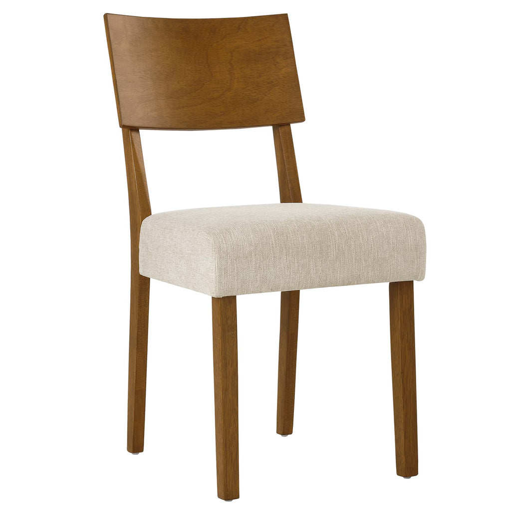 Pax Wood Dining Side Chairs Set of 2 - Acorn Heathered Weave Light Beige