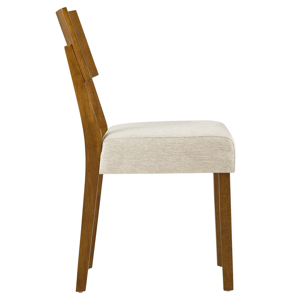 Pax Wood Dining Side Chairs Set of 2 - Acorn Heathered Weave Light Beige