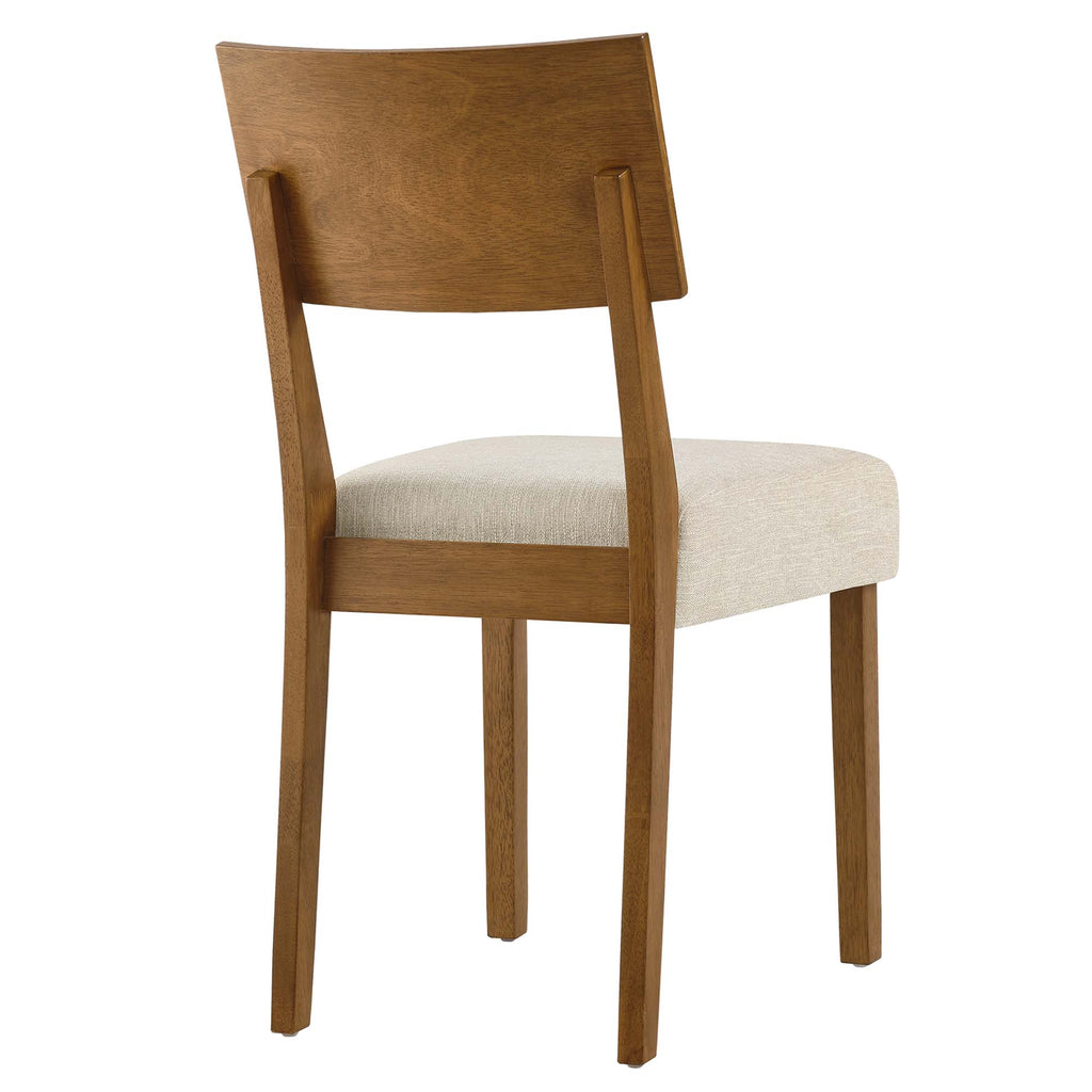 Pax Wood Dining Side Chairs Set of 2 - Acorn Heathered Weave Light Beige