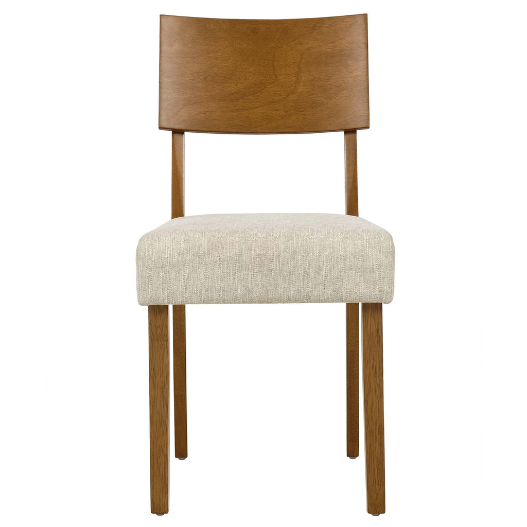 Pax Wood Dining Side Chairs Set of 2 - Acorn Heathered Weave Light Beige
