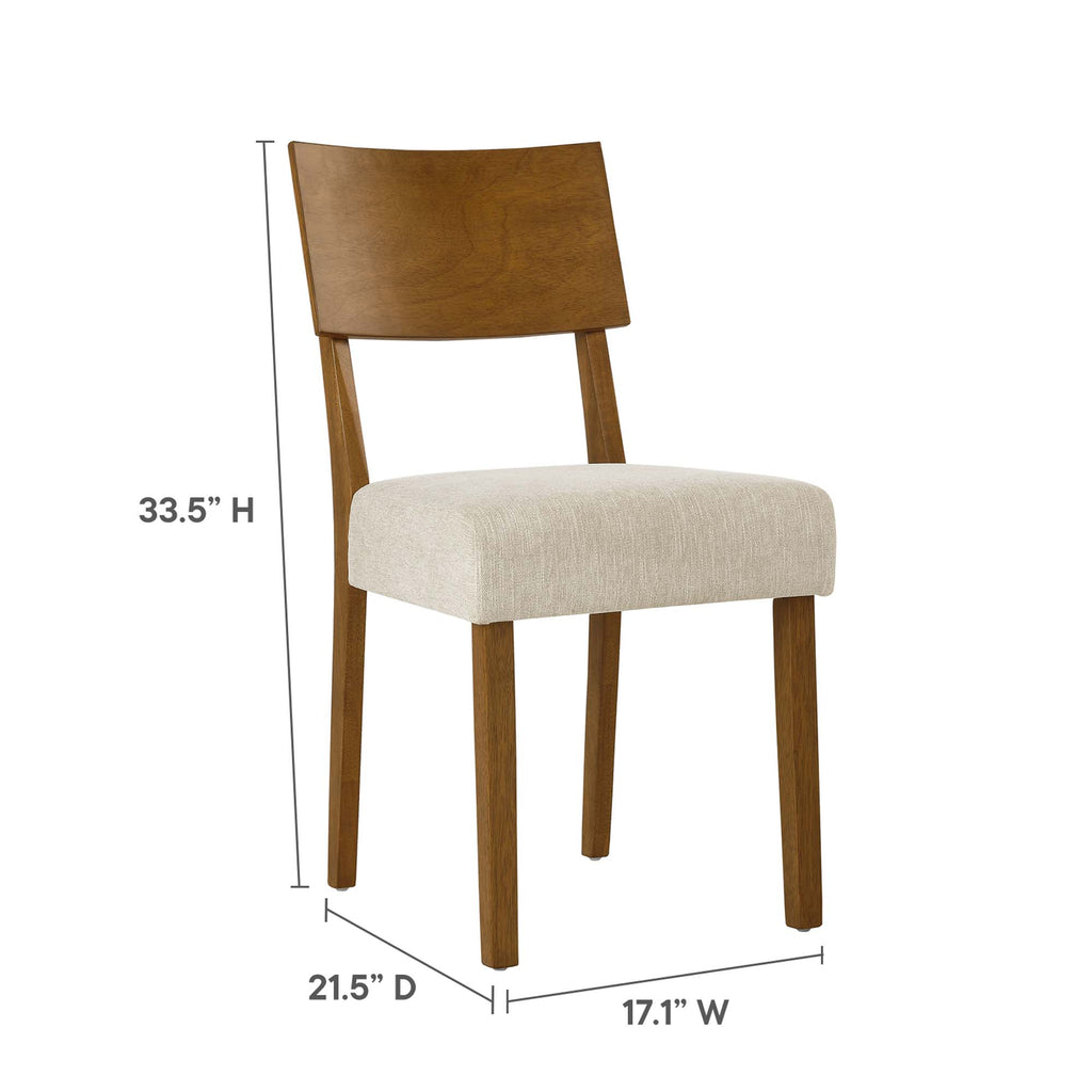 Pax Wood Dining Side Chairs Set of 2 - Acorn Heathered Weave Light Beige