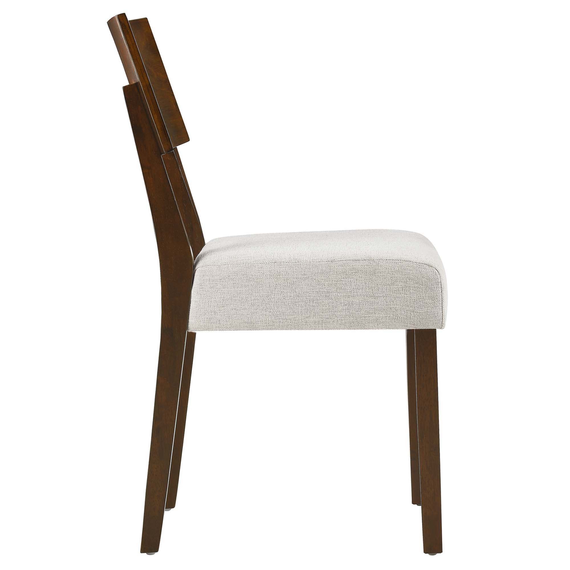 Pax Wood Dining Side Chairs Set of 2 - Walnut Heathered Weave Ivory