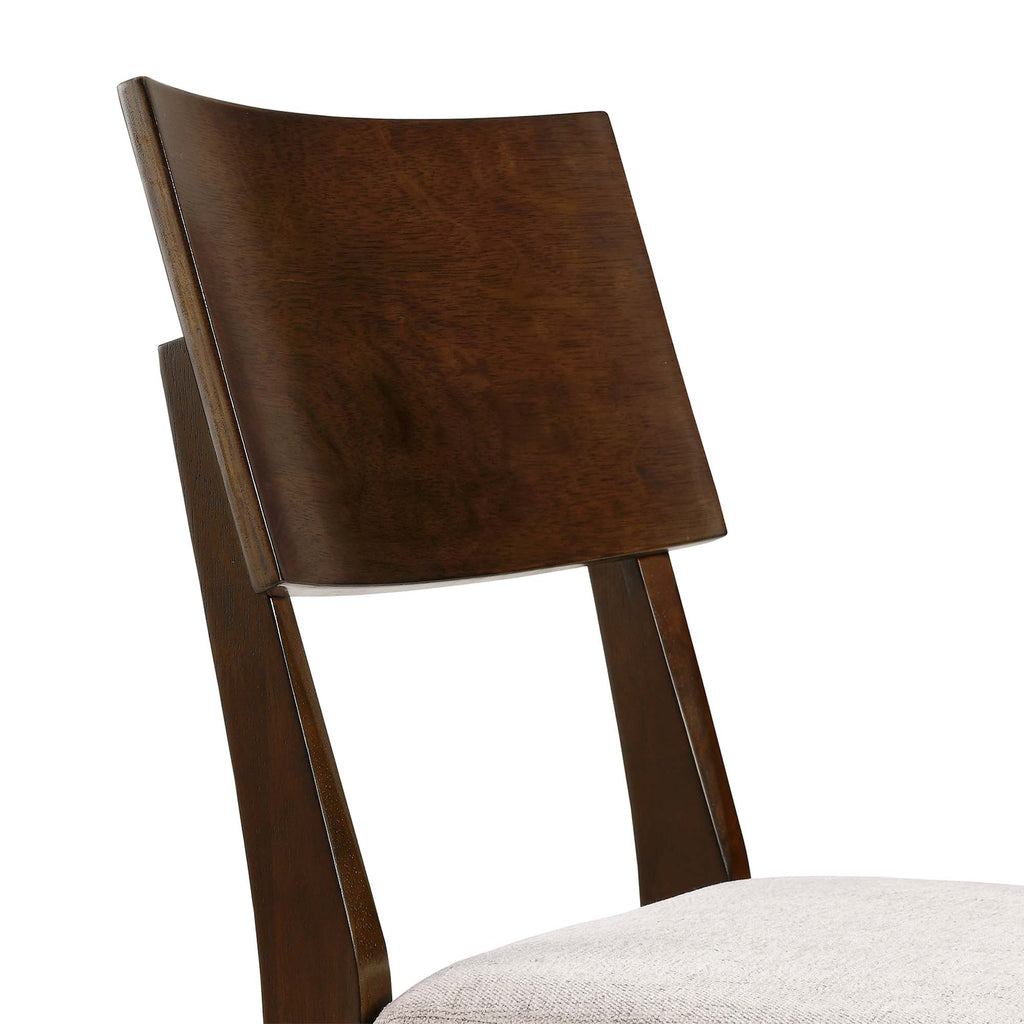 Pax Wood Dining Side Chairs Set of 2 - Walnut Heathered Weave Ivory
