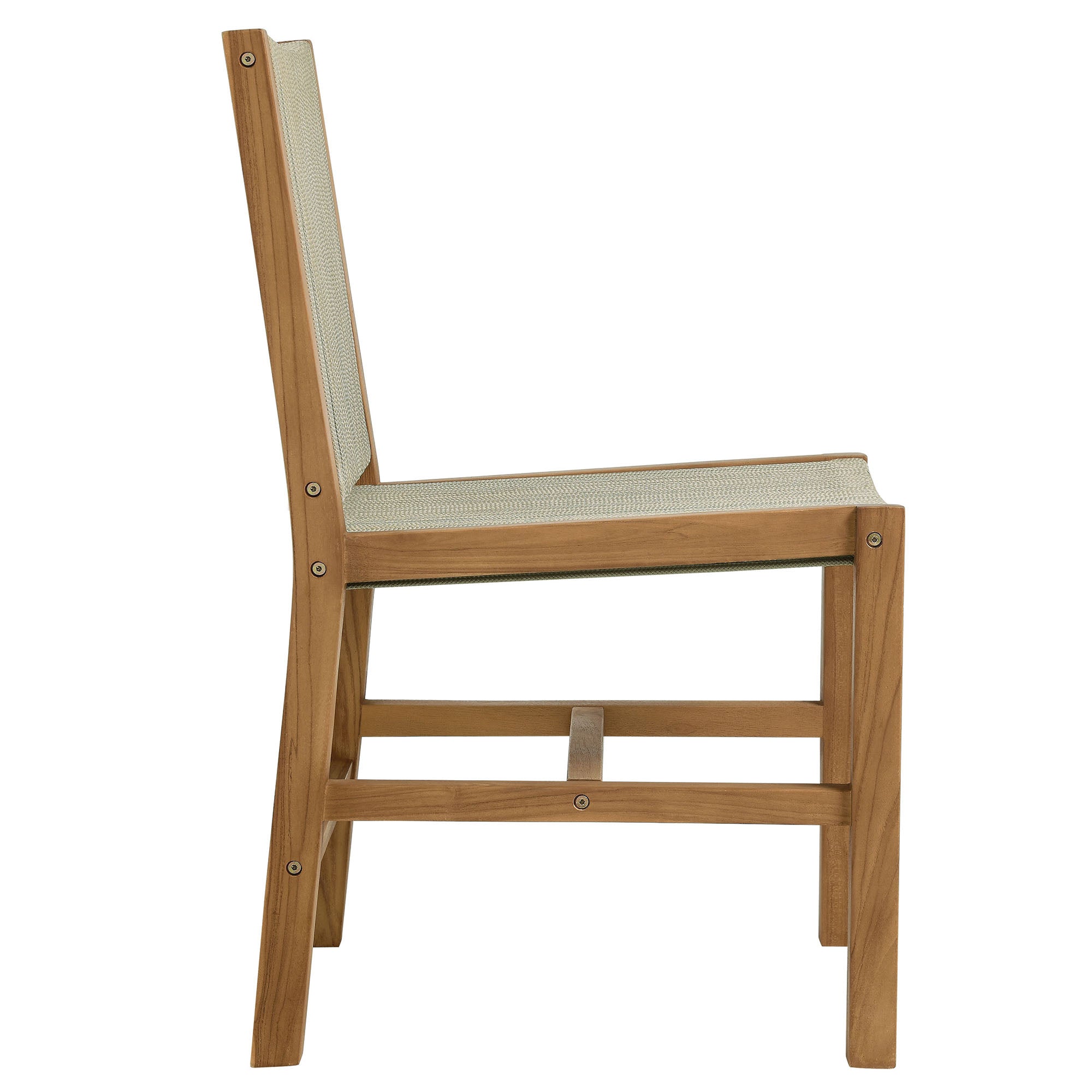 Vienna 7-Piece Outdoor Patio Teak and Rope Dining Set - Natural Natural