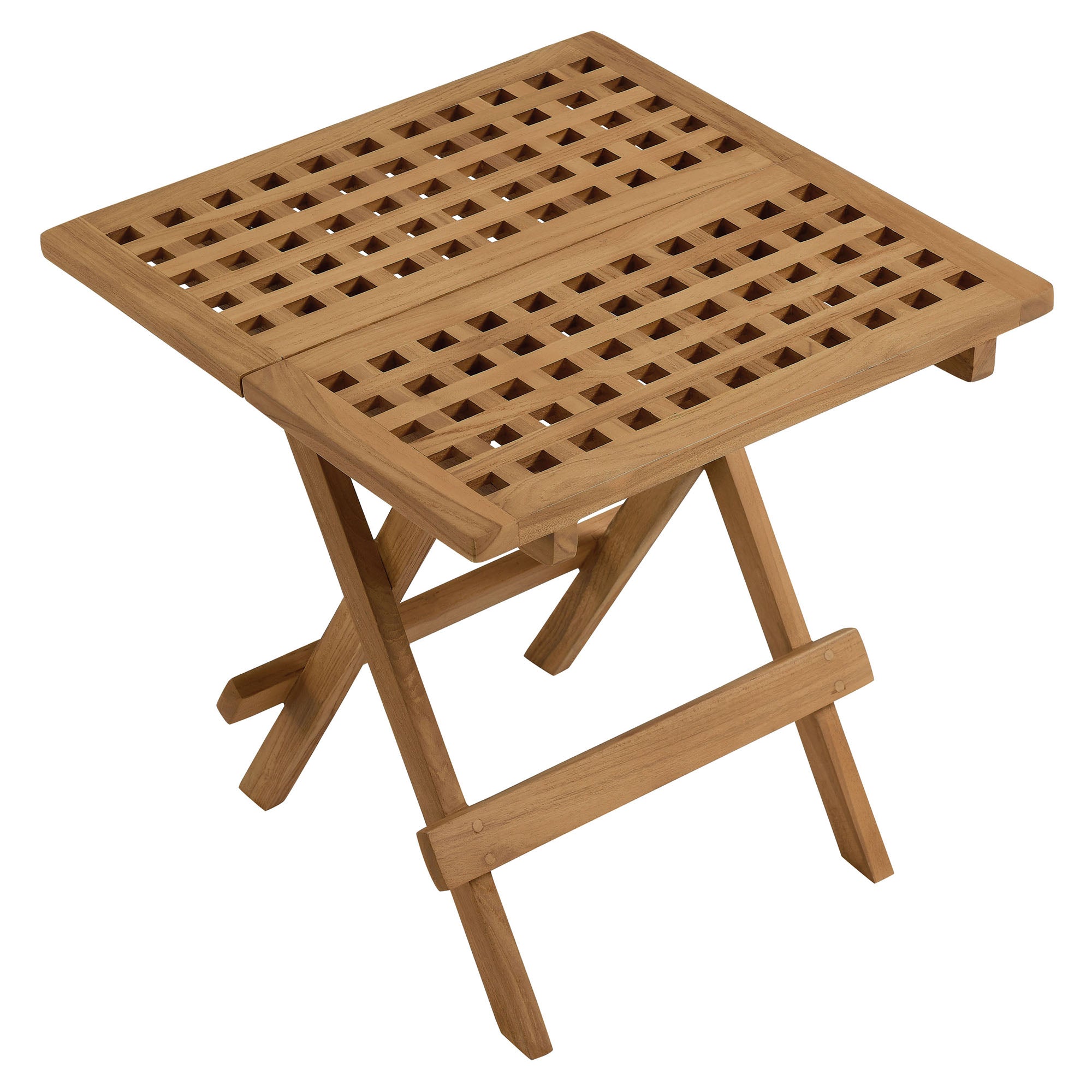 Vienna Outdoor Patio Teak Wood Side Table - Natural