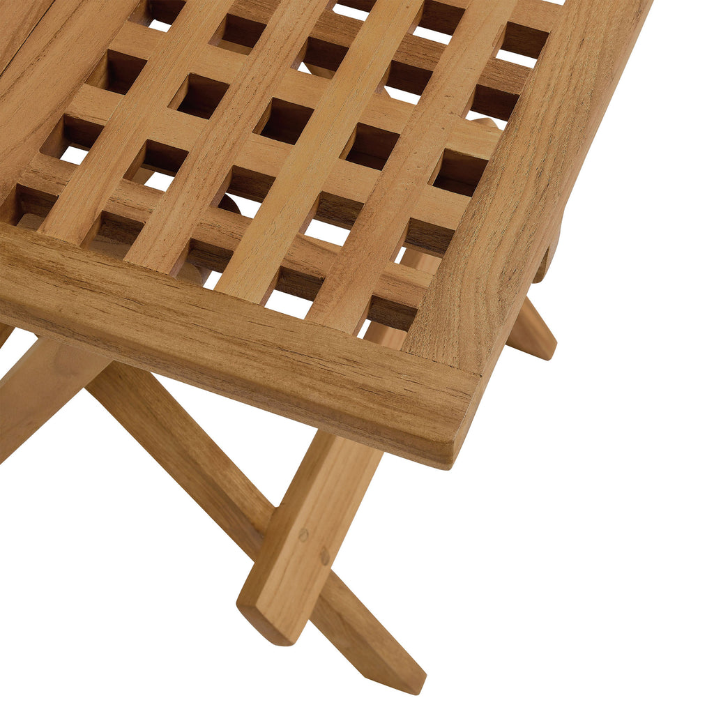 Vienna Outdoor Patio Teak Wood Side Table - Natural