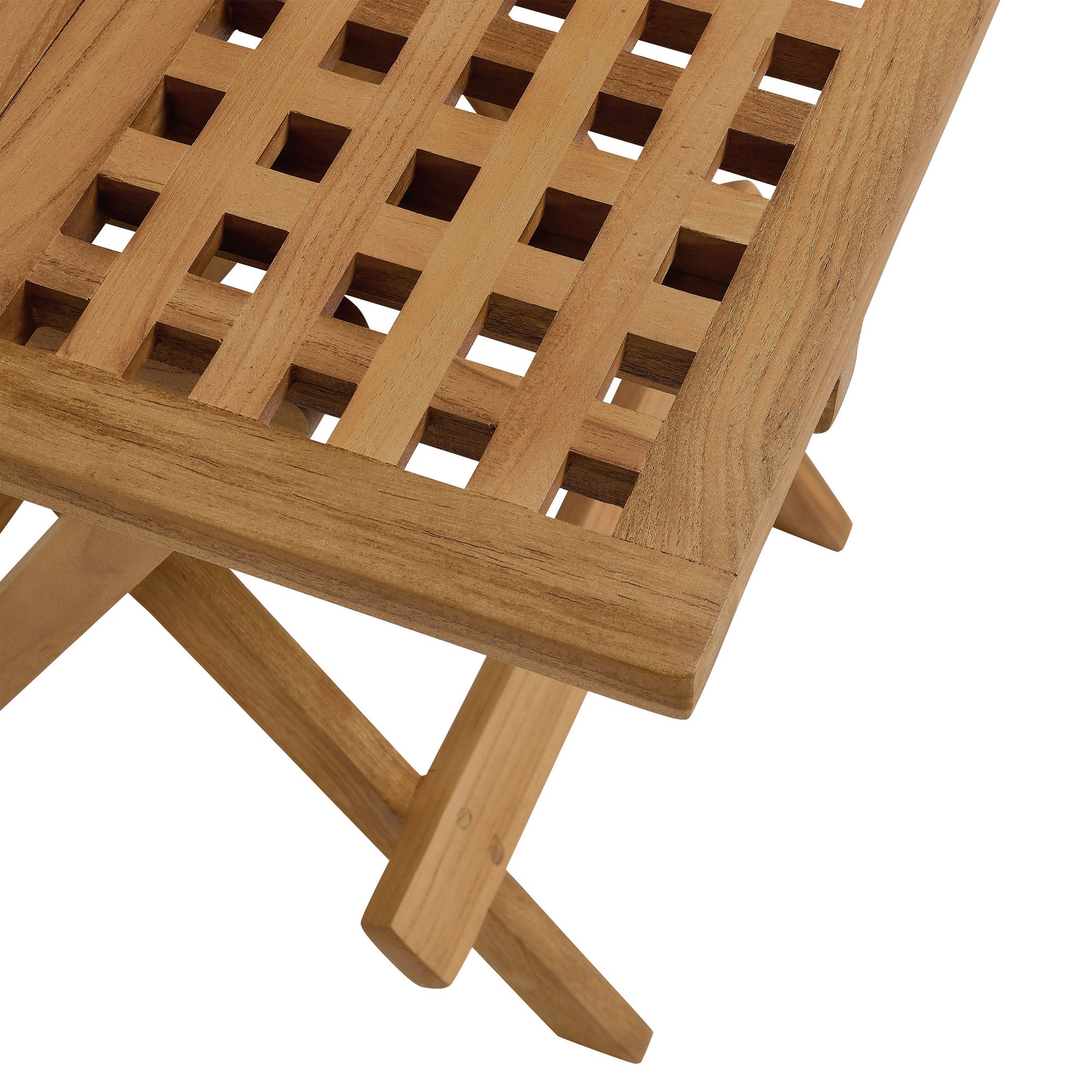 Vienna Outdoor Patio Teak Wood Side Table - Natural